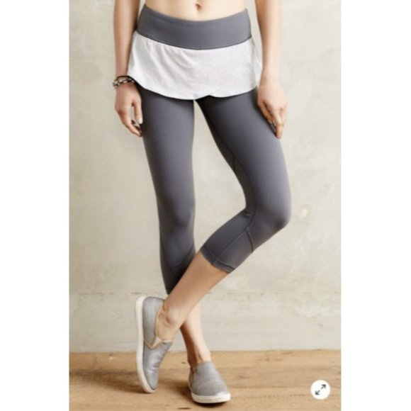 Anthropologie Pure + Good Skirted Crop Leggings - Picture 1 of 12